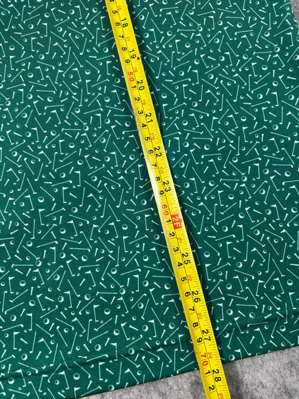 Rhoback The Mulligan Performance Golf Polo Green Golf Flag Print Men’s Medium - Picture 4 of 6